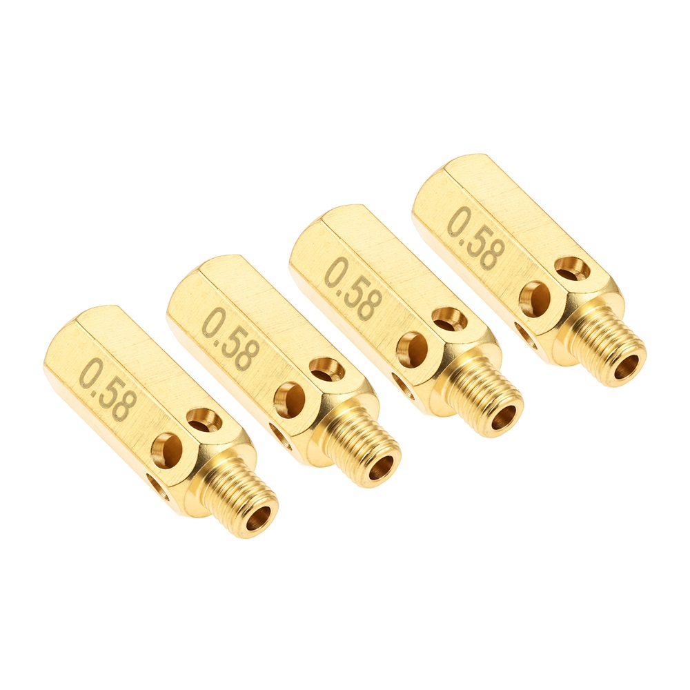 4Pack Cast Iron Stove Burner Nozzle Orifice 10 23 44 88 Jets for LP Gas